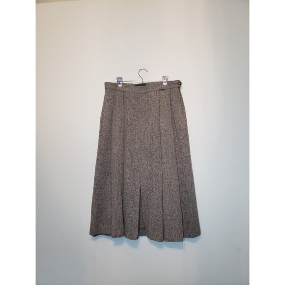 Geiger Collections Women 44 Outfit Set Button Front Blazer Skirt Gray Wool Tweed - Picture 4 of 5